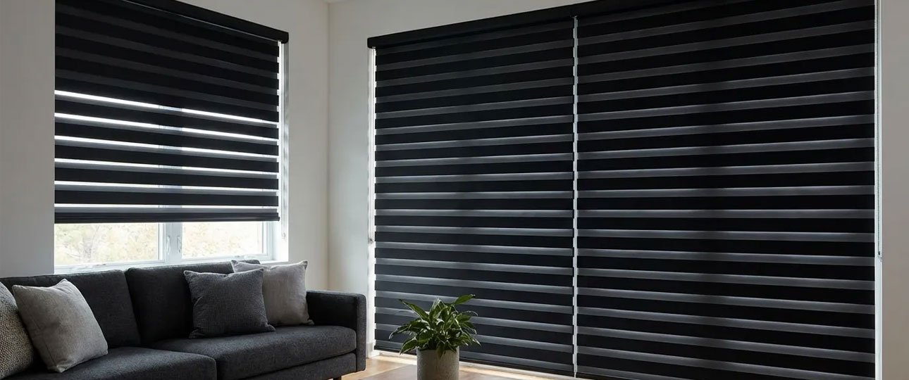 Motorized zebra blinds banner